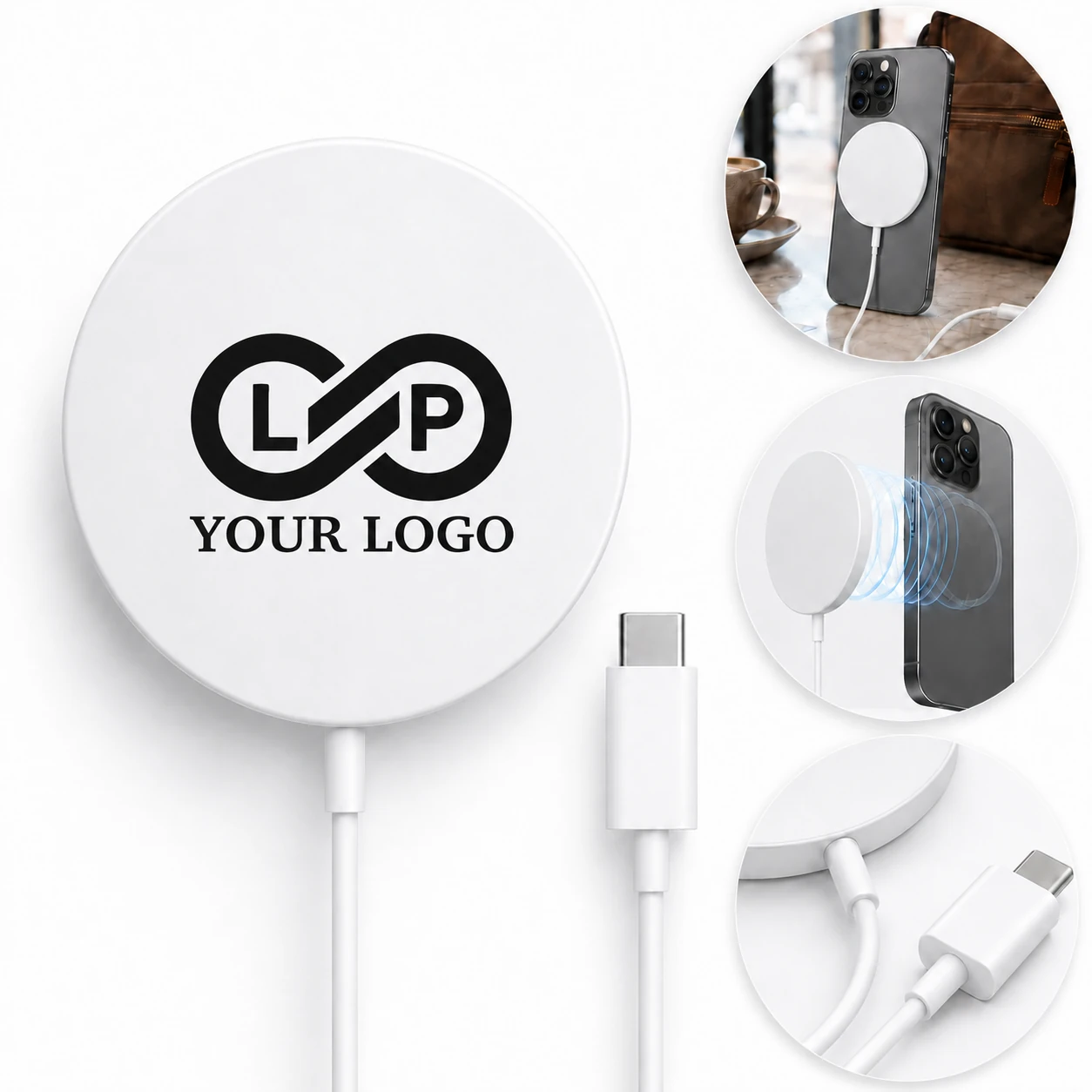 15W Magnetic Fast Charging Travel Pad - Metal, for Phones