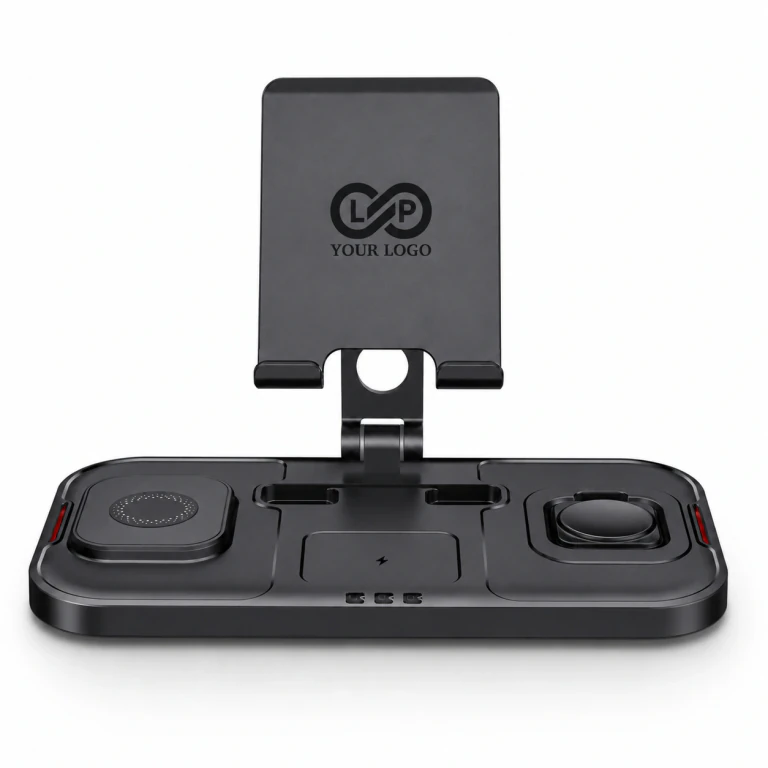 4-in-1 Metal Wireless Charger with Foldable Stand