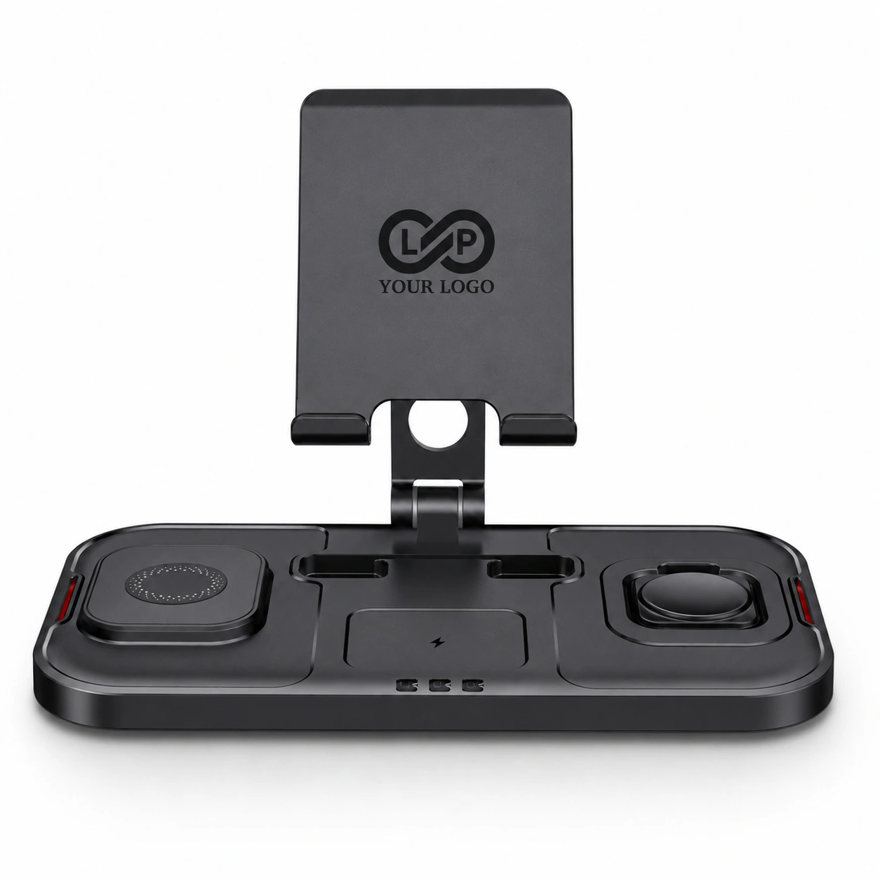 4-in-1 Metal Wireless Charger with Foldable Stand