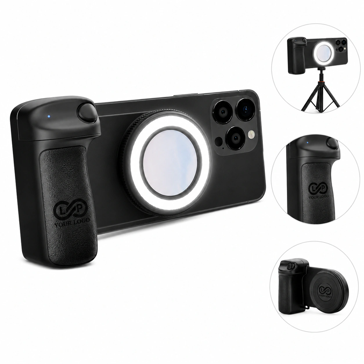 Clip on Magnetic Selfie Ring Light with Wireless Remote