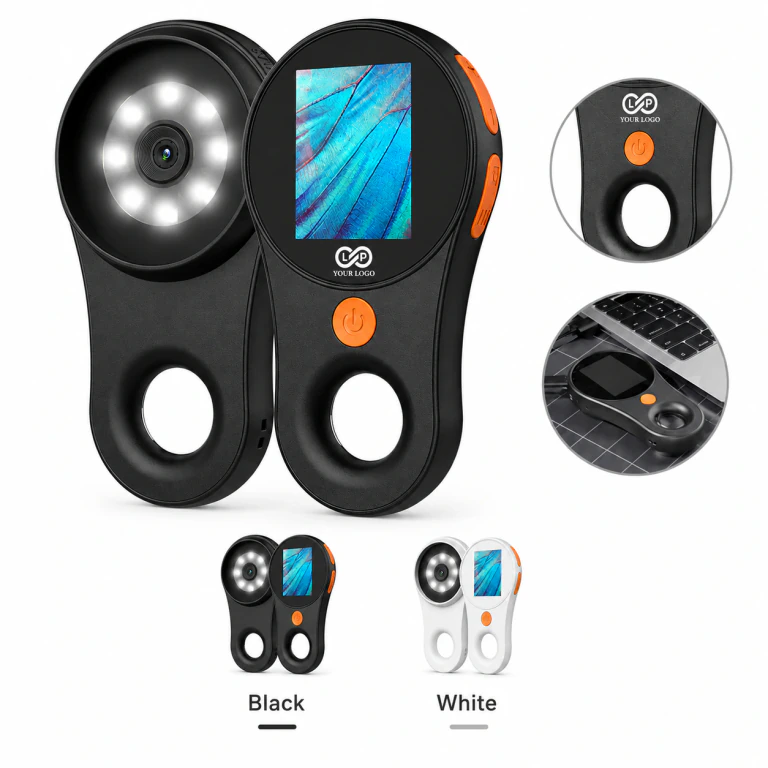 500x Portable Digital Microscope, 200W Pixels, 8 LED Lights