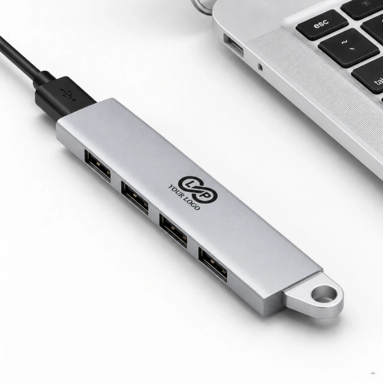 4 in 1 Metal USB Hub - 4 Ports, Seamless Connection