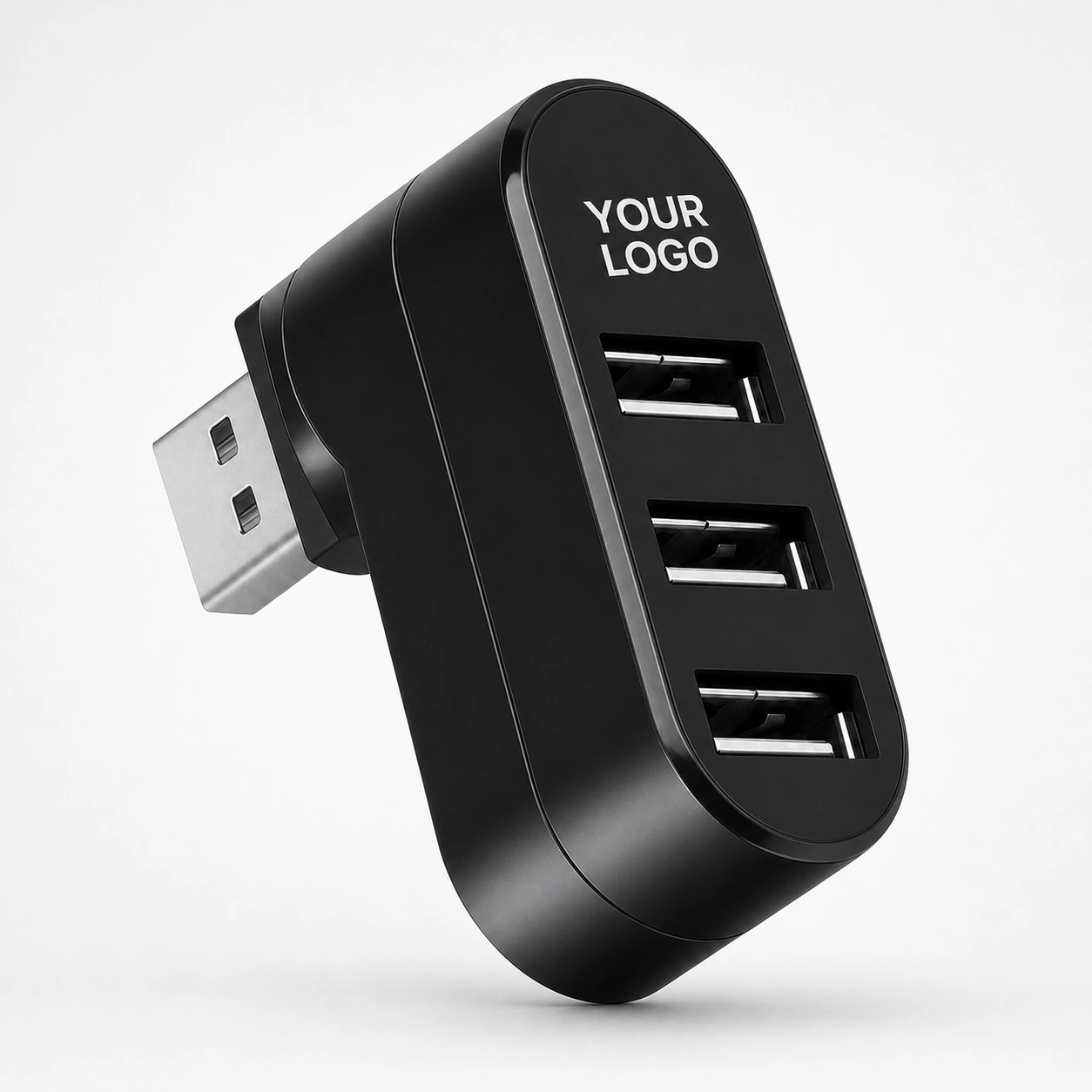 3-Port USB Hub with 180 Degree Rotatable Connector
