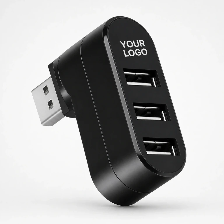 3-Port USB Hub with 180 Degree Rotatable Connector