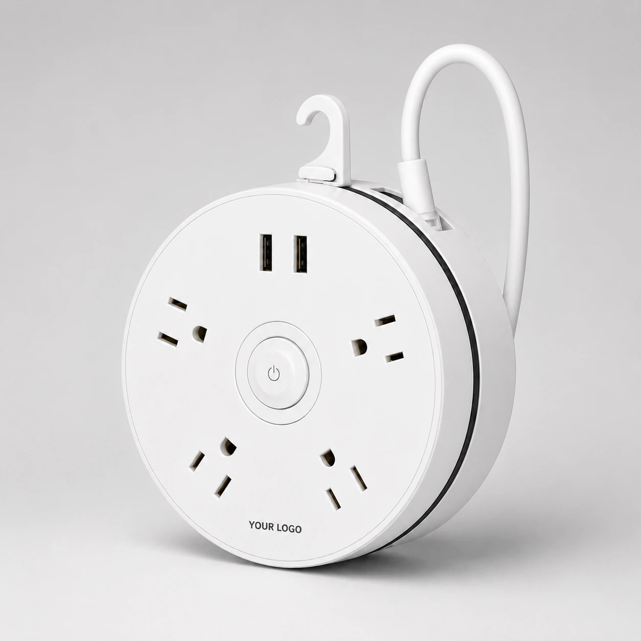 Retractable Travel Surge Protector: 2 USB, 4 AC, Auto-Off