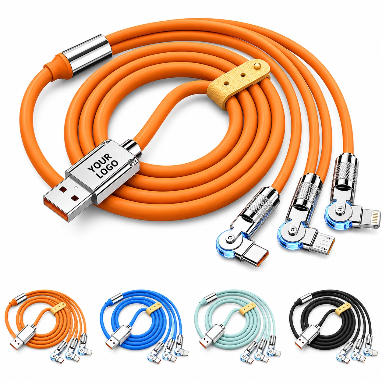 180 Degree Rotating Light Up Charging Cable