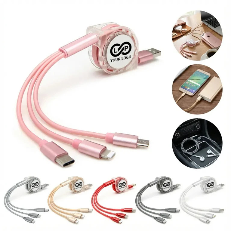 Retractable 5-in-1 Multi USB Charger Cable Fast Charging