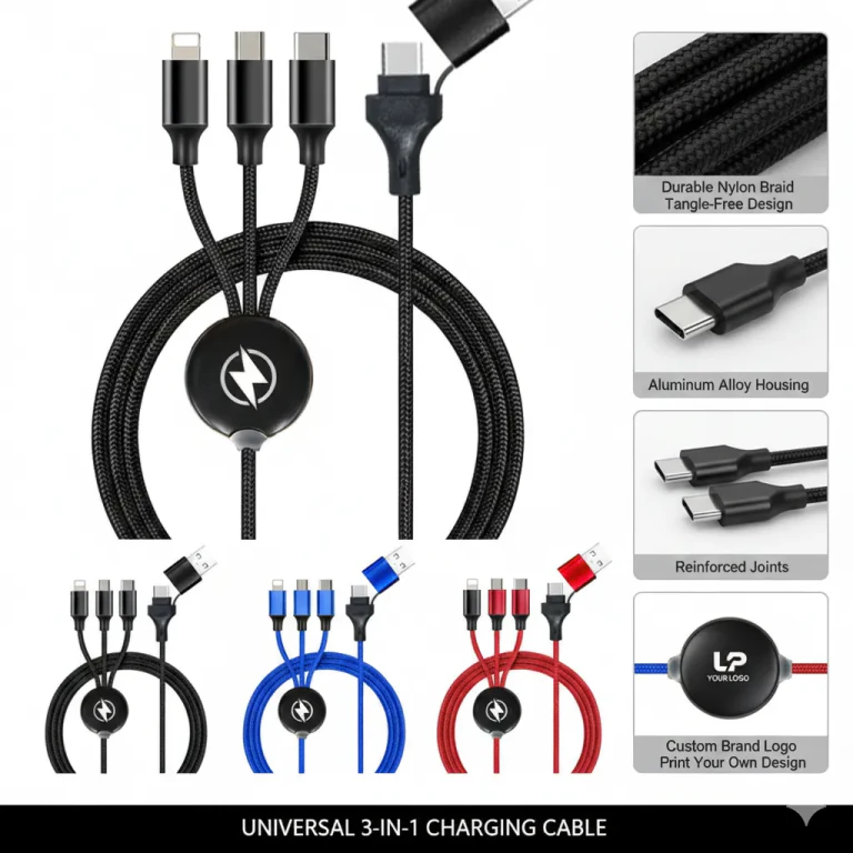6-in-1 Multi Custom Glow Logo Fast Charging Cable