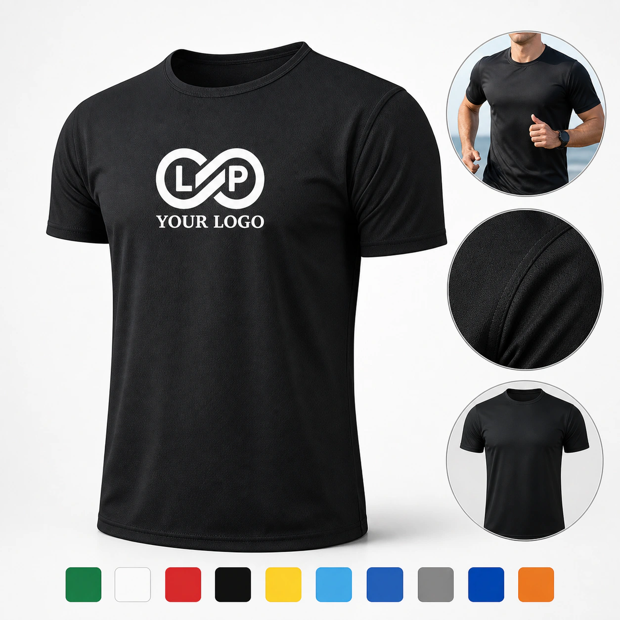 Men's Running Swim Short Sleeve Quick Dry Breathable T-shirt