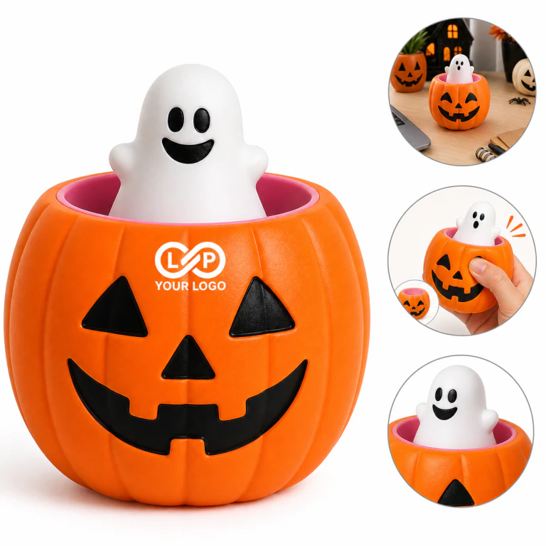 Halloween Pumpkin Stress Relief Squeeze Toy, TPE Material