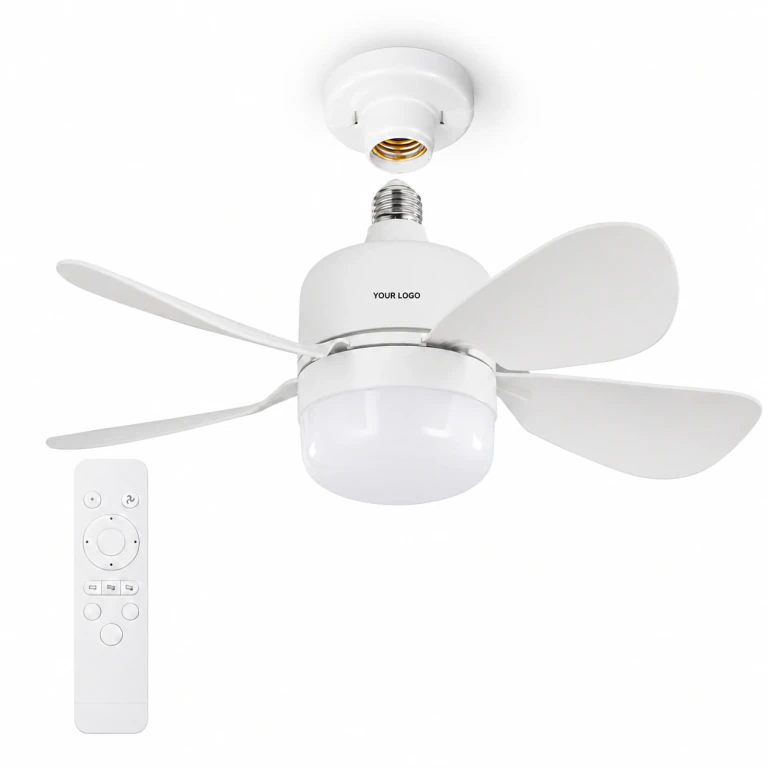 2 in 1 Dimmable Fan Light with Remote - Easy Setup, 3 Speeds