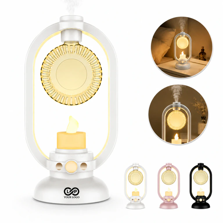Bedroom Yoga Plastic Humidifier with 3-Control Light