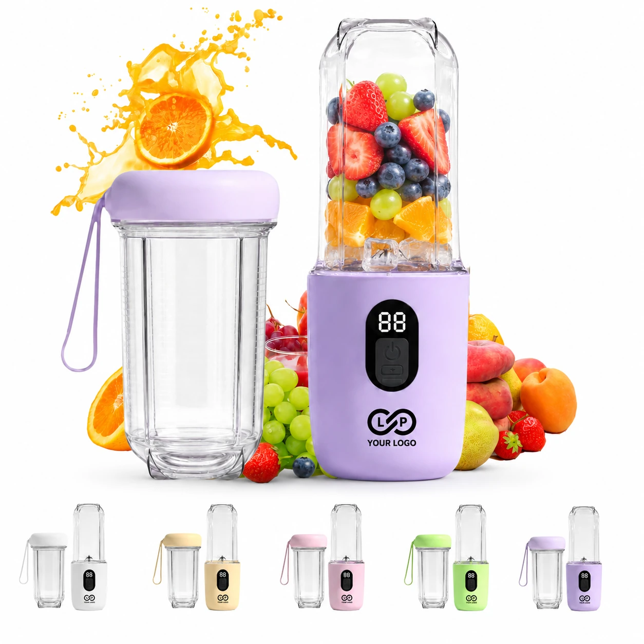Portable Electric Juicer Blender: Detachable Cup