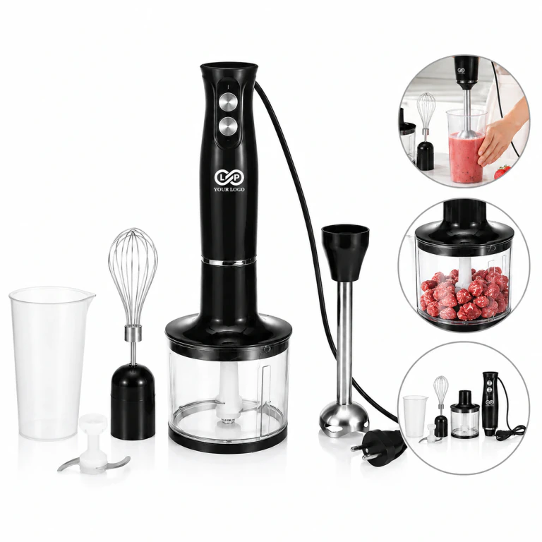 500W Electric Food Chopper Handheld Mixer with 2 Speeds