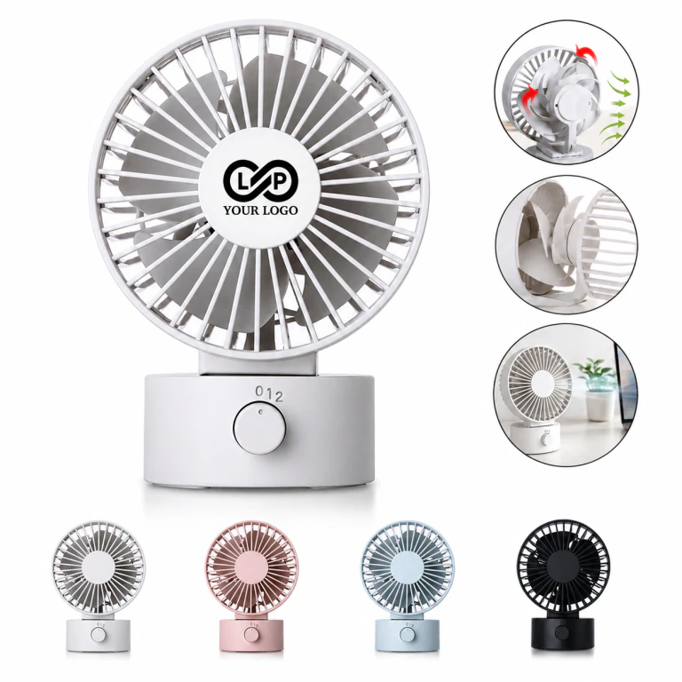 Auto Shaking Head Mute Double-blade USB Small Fan