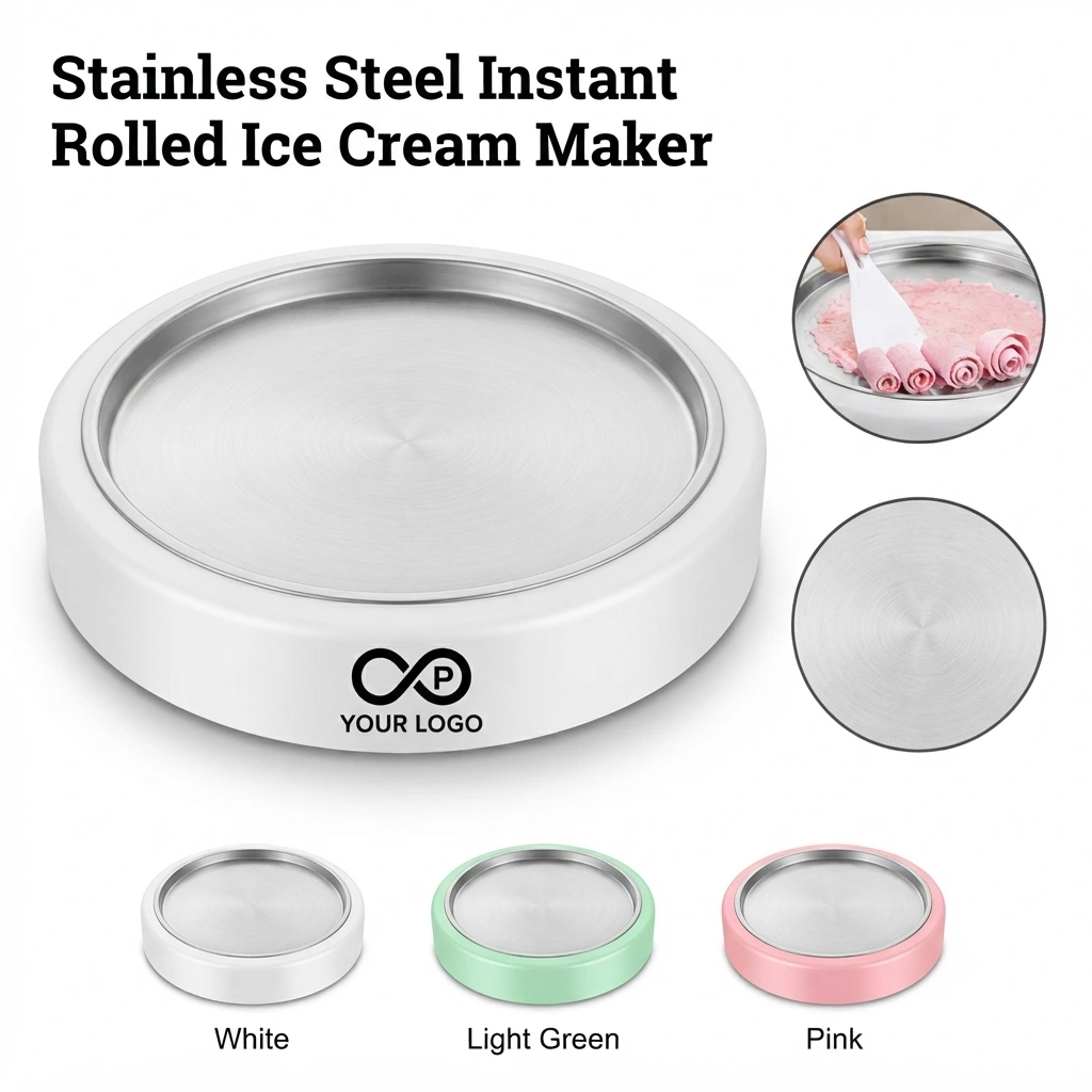 Stainless Steel Instant Rolled Ice Cream Maker