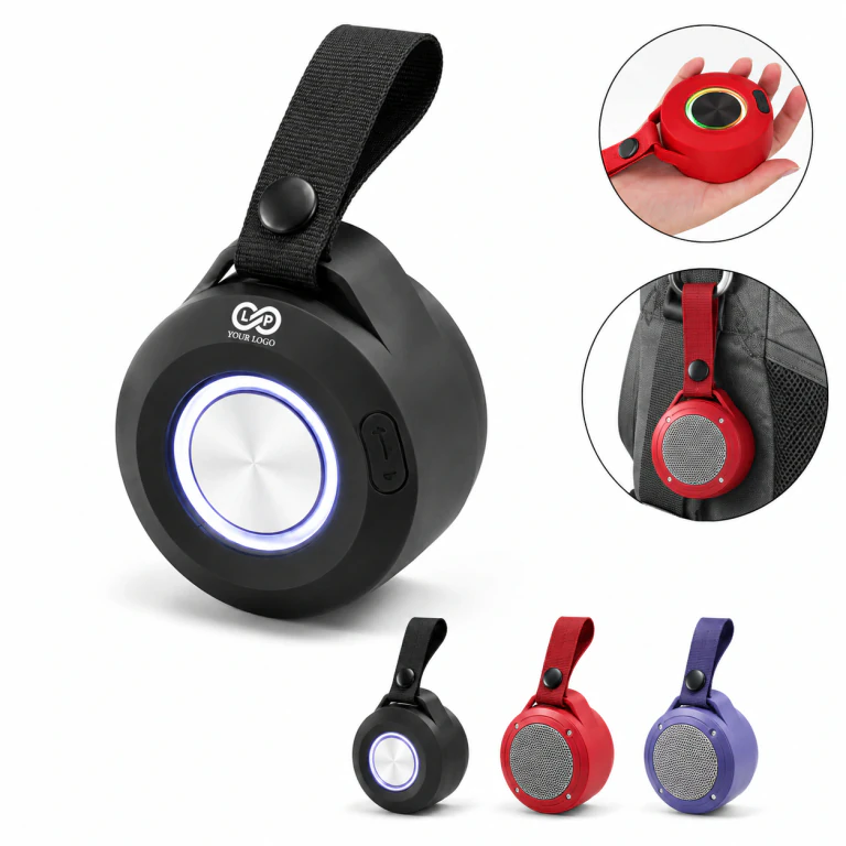 Portable Bluetooth Speaker - Splashproof, Lights, Sound