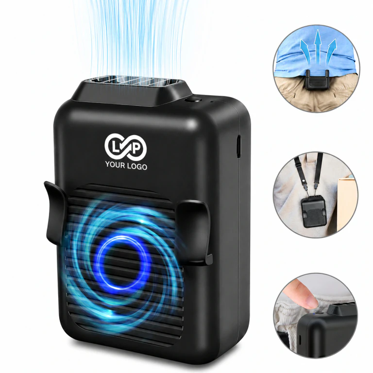 Portable Strong Airflow Waist Fan with 3 Speeds