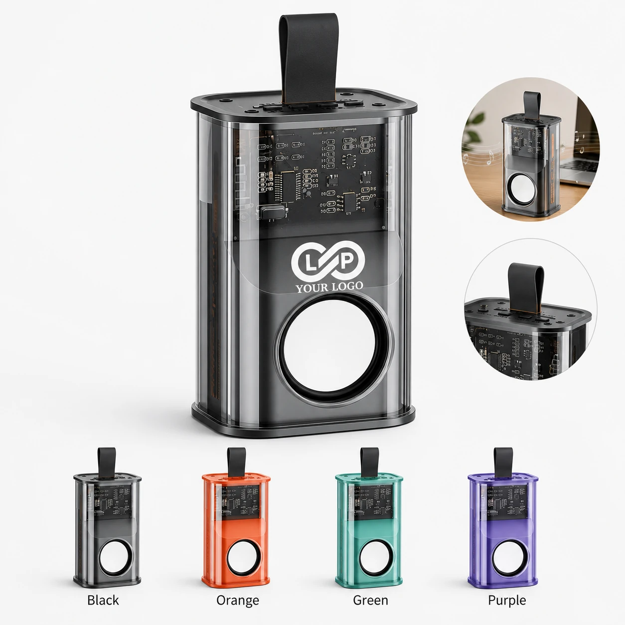 Portable Wireless Transparent Steel Cannon Bluetooth Speaker