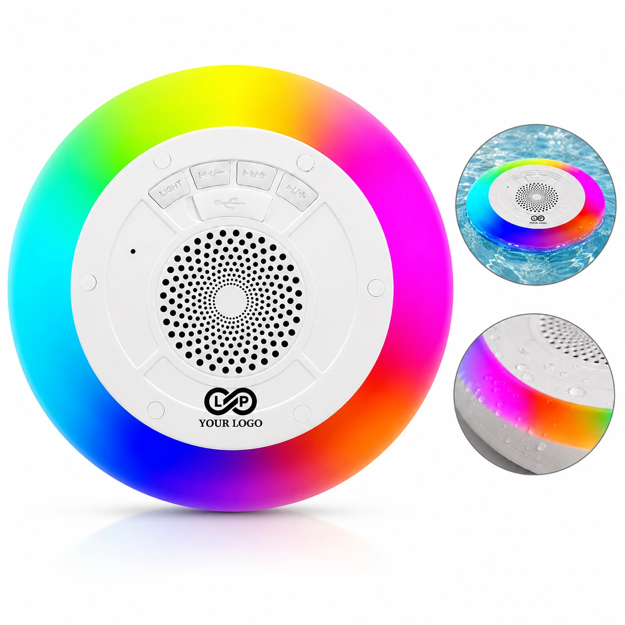 Waterproof Floating Pool Bluetooth Speaker, 360-Degree Sound