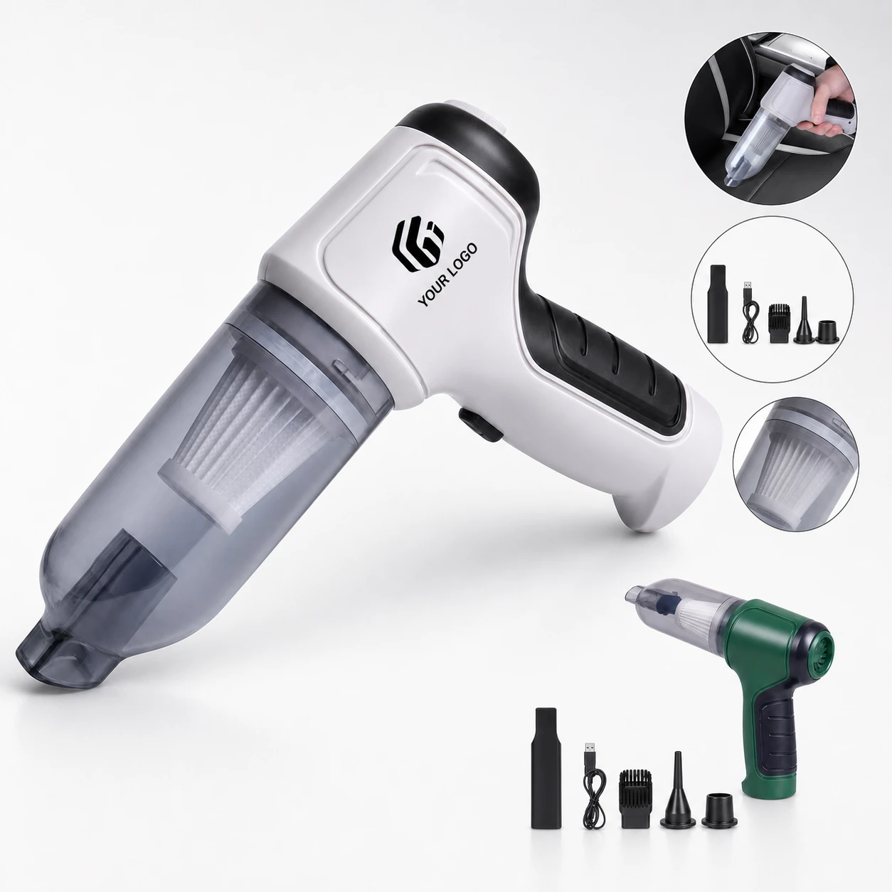 Portable 4 in 1 Wireless Handheld Car Vacuum Cleaner