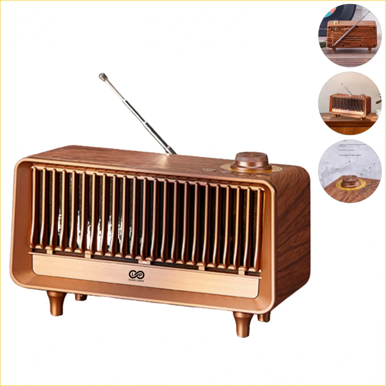 Plastic Retro Bluetooth Speaker with FM Radio