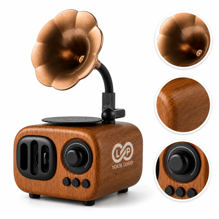 Vintage Bluetooth Speaker with Multi - Mode Play