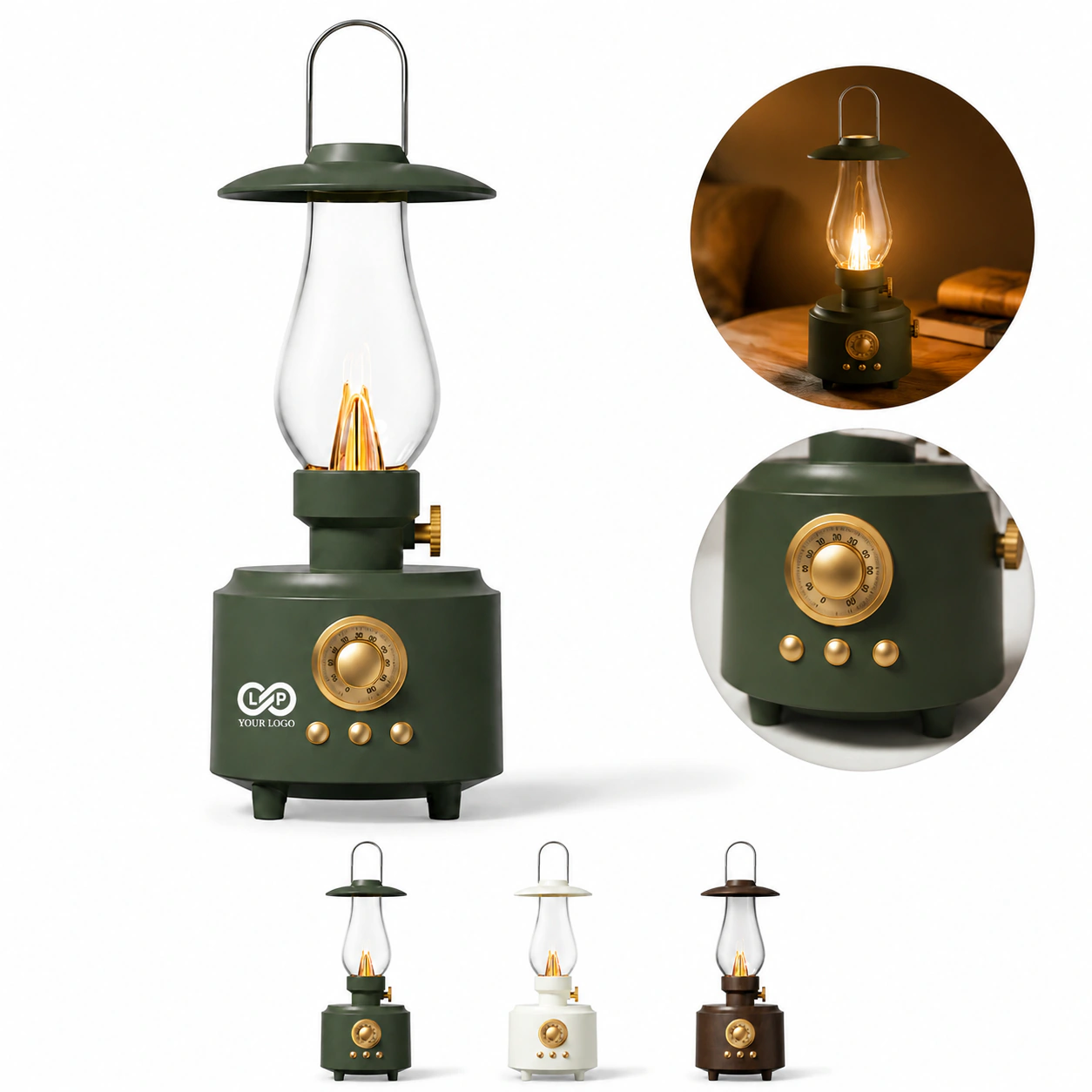 Portable Vintage Oil-Lamp Bluetooth Speaker Lamp, Gift