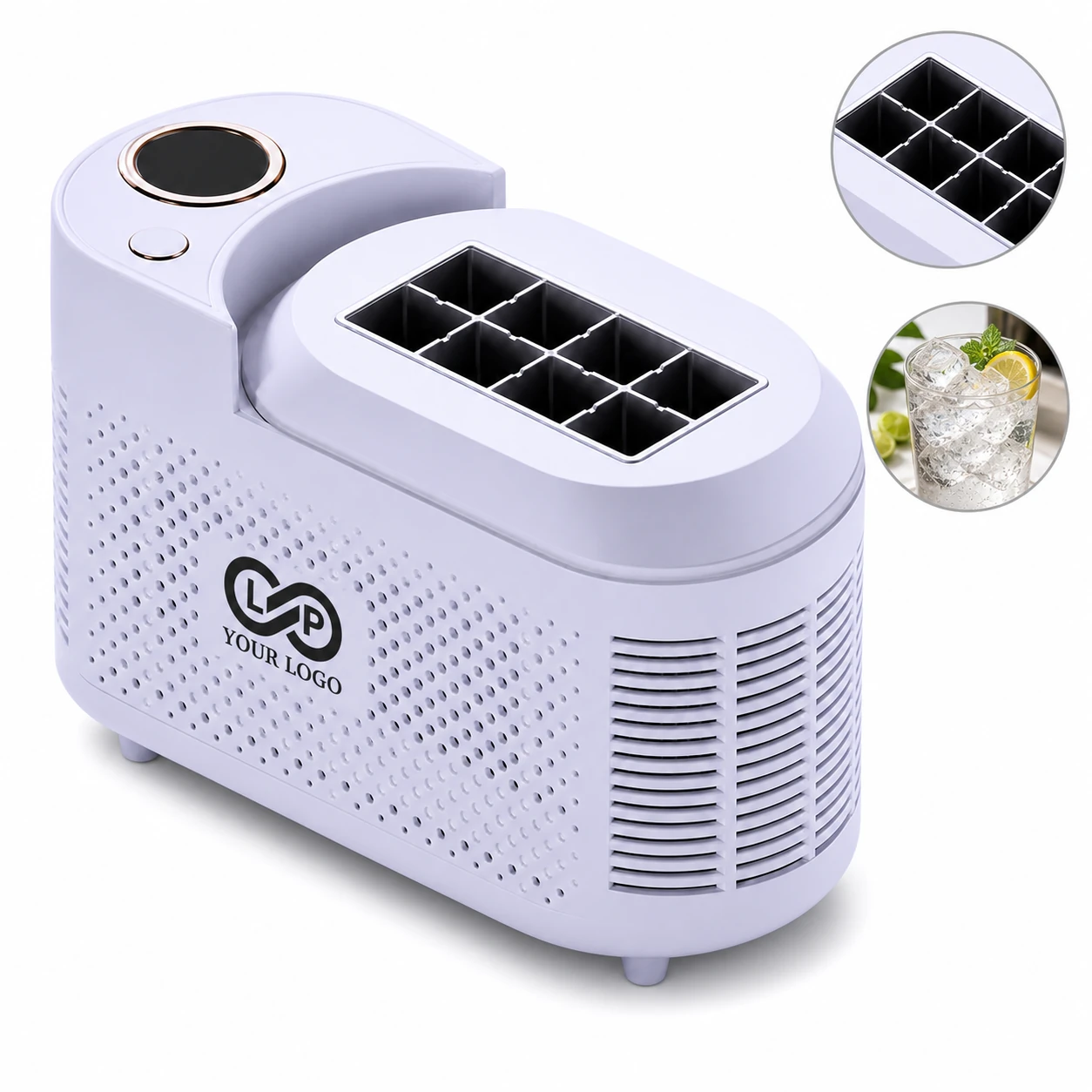 Portable Plastic Ice Maker - 8 Hollow Ice Cubes in 10 Mins