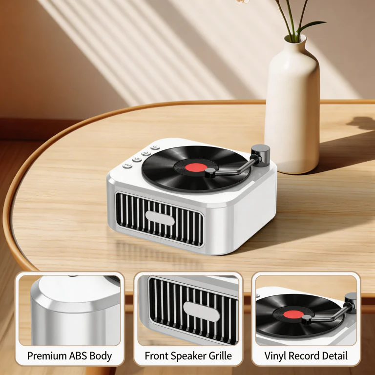 Portable Vintage CD Record Bluetooth Speaker