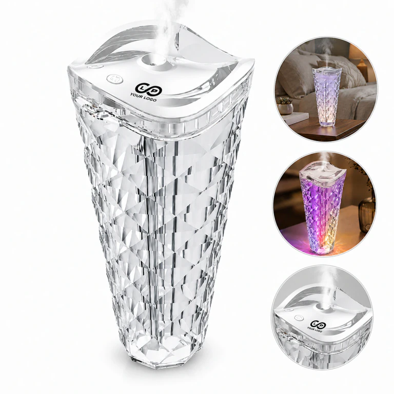 7 Colors Crystal Table Lamp Humidifier for Bedroom Decor