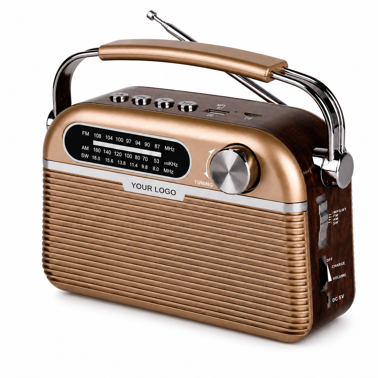 Portable Bluetooth Radio - Retro Style, High - Quality Sound