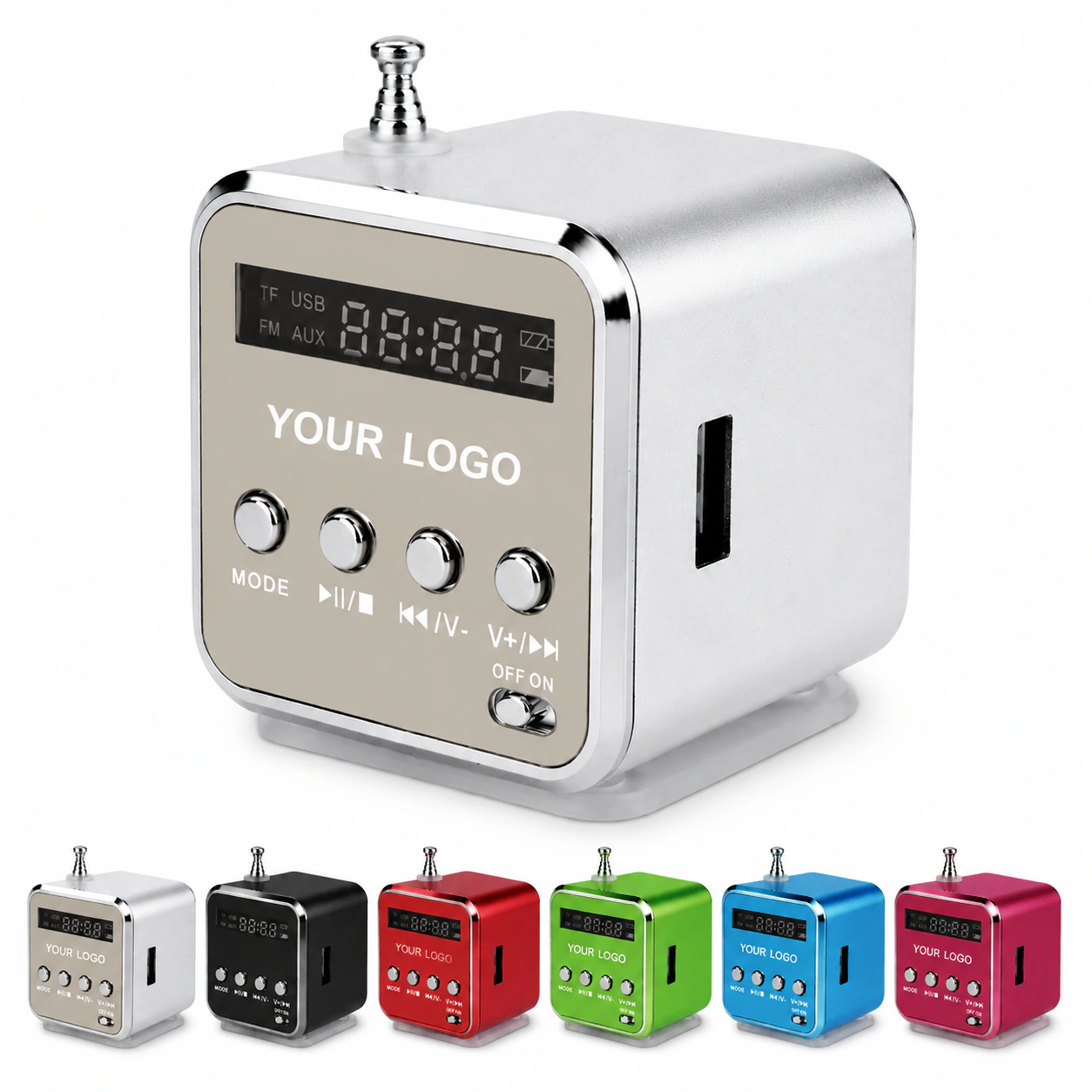 Portable Mini FM Radio Bluetooth Speaker with FM Support, Alloy Body