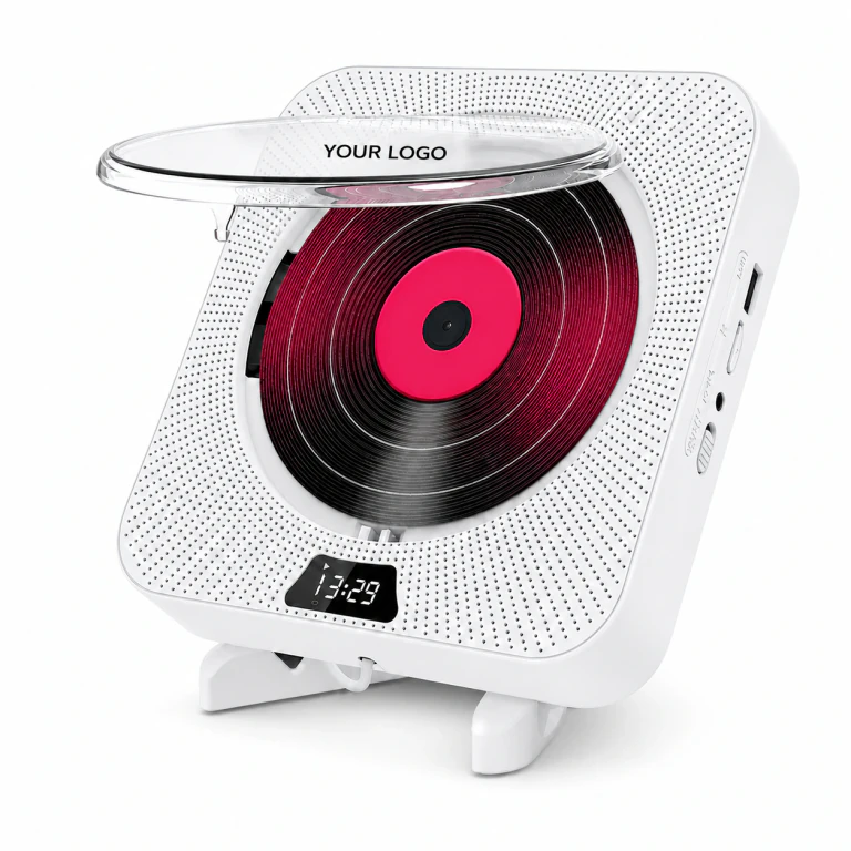 Portable Wall Mountable Desk CD Player with Bluetooth