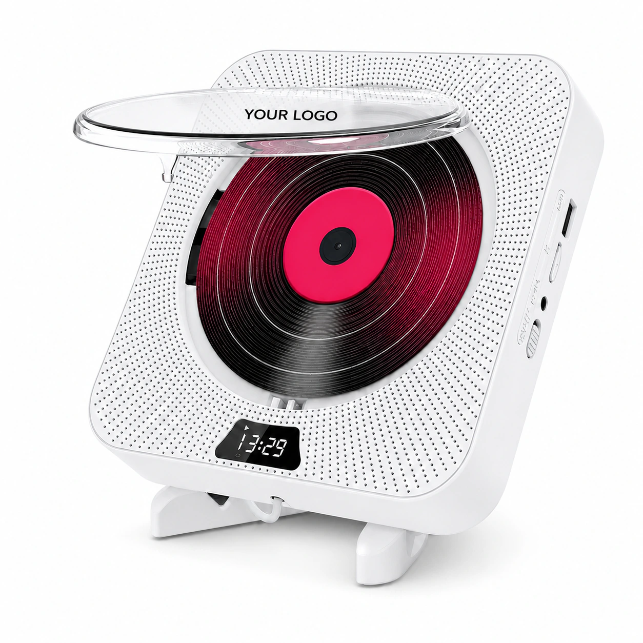 Portable Wall Mountable Desk CD Player with Bluetooth