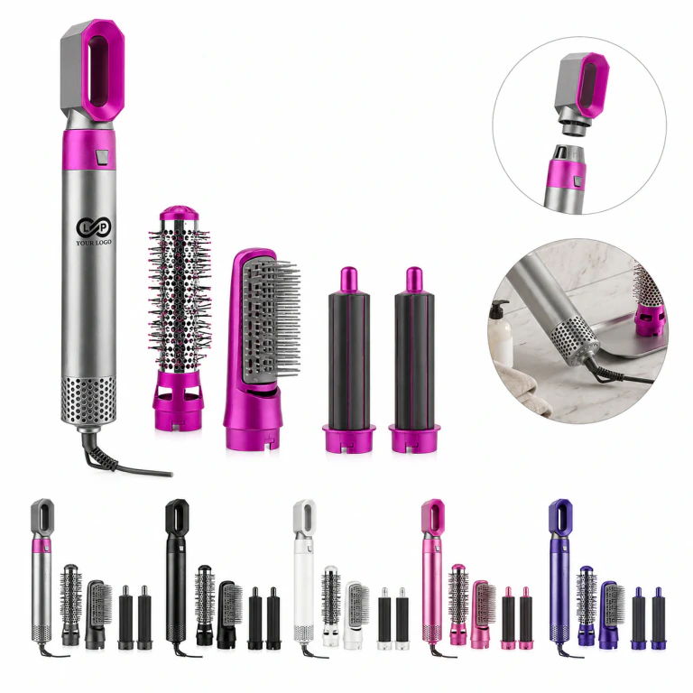 Portable 5-in-1 Detachable Head Volumizing Hair Styler