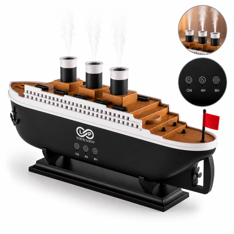 Ship Shape Diffuser Humidifier 250ml, 2 Modes