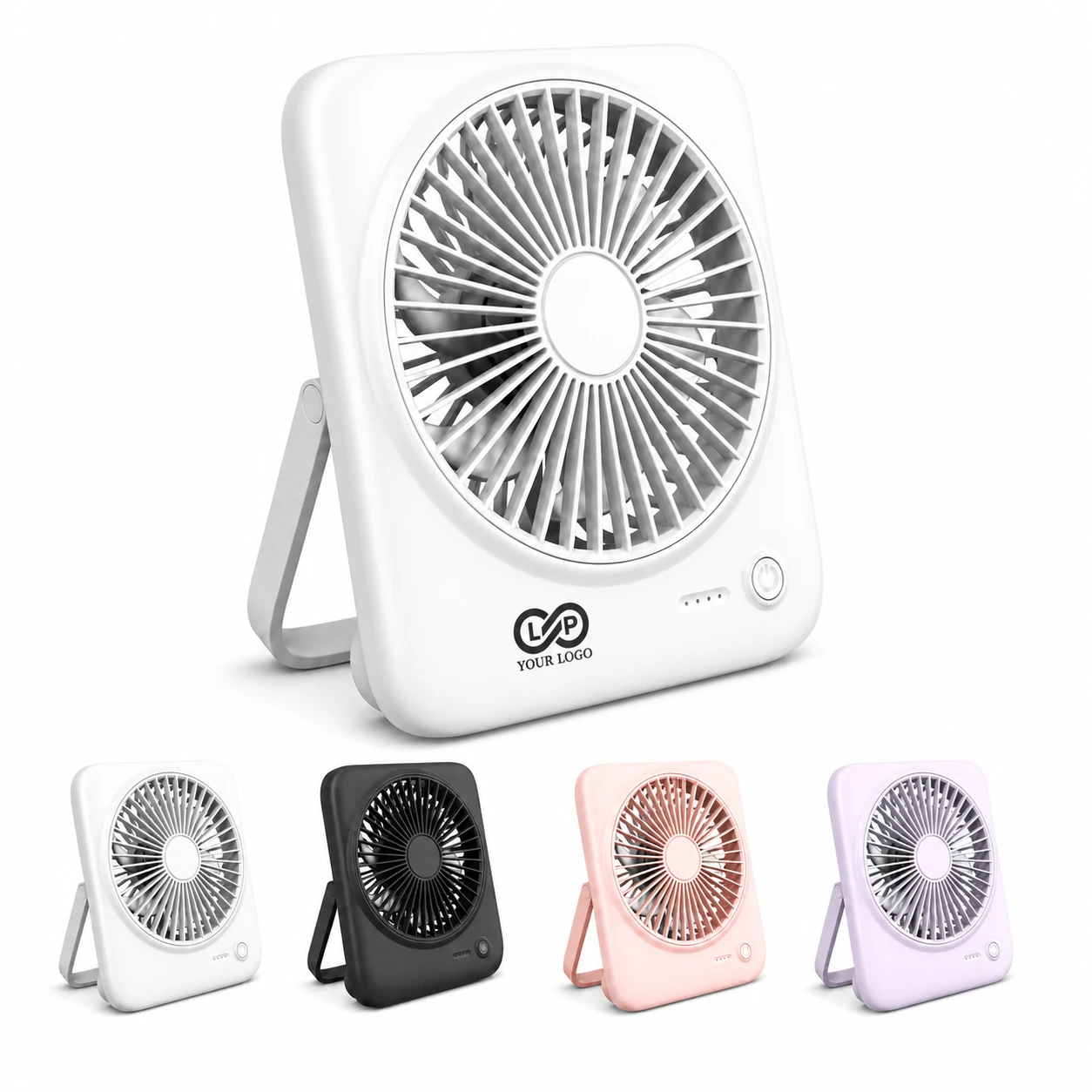 Foldable Portable USB Rechargeable Desk Fan, 4 Speeds, Quiet