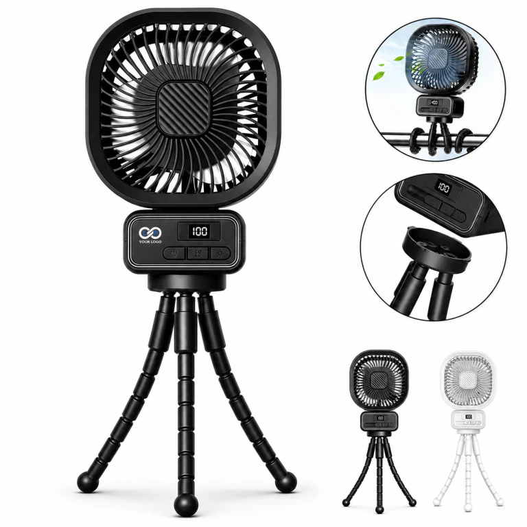 Portable Rechargeable Octopus Fan: 3 - in - 1, Low Noise
