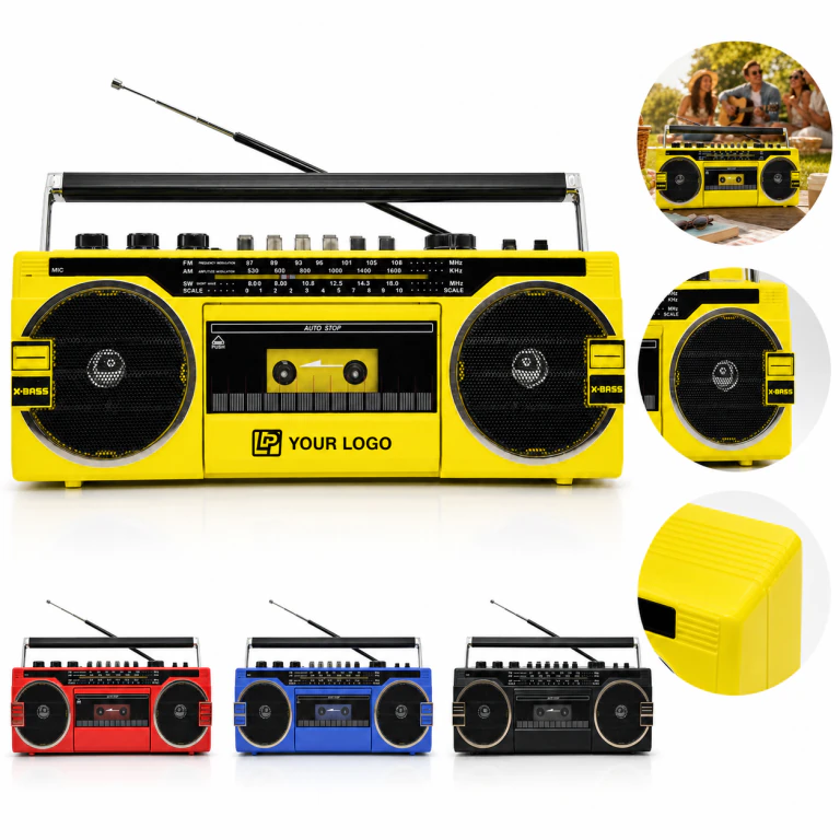 Portable Wireless Bluetooth Player with Dual Speakers