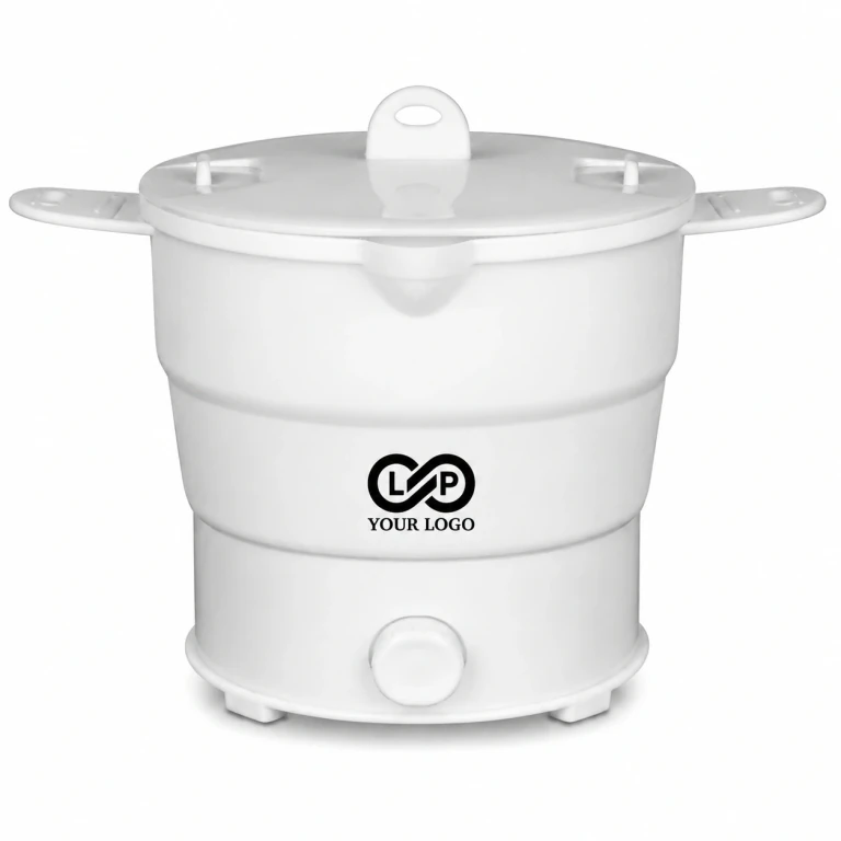 Portable Collapsible 2 Speed Cooker Pot with Steamer Basket