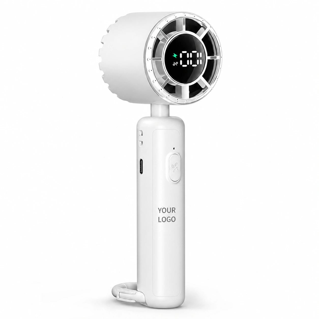 Portable Digital Display Cooling Handheld Fan with Easy Speed Control