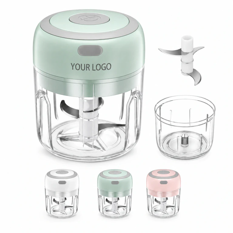 Electric Vegetable Chopper with Dual-Configuration Blades