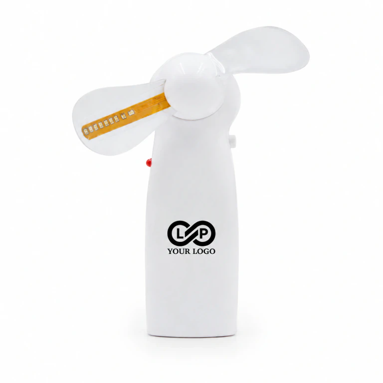 Plastic LED Flashing Words Portable Handheld Promotional Gift Fan