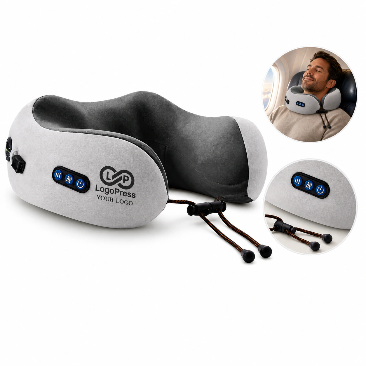 U-Shaped Memory Foam Neck Massager with Heat for Travel