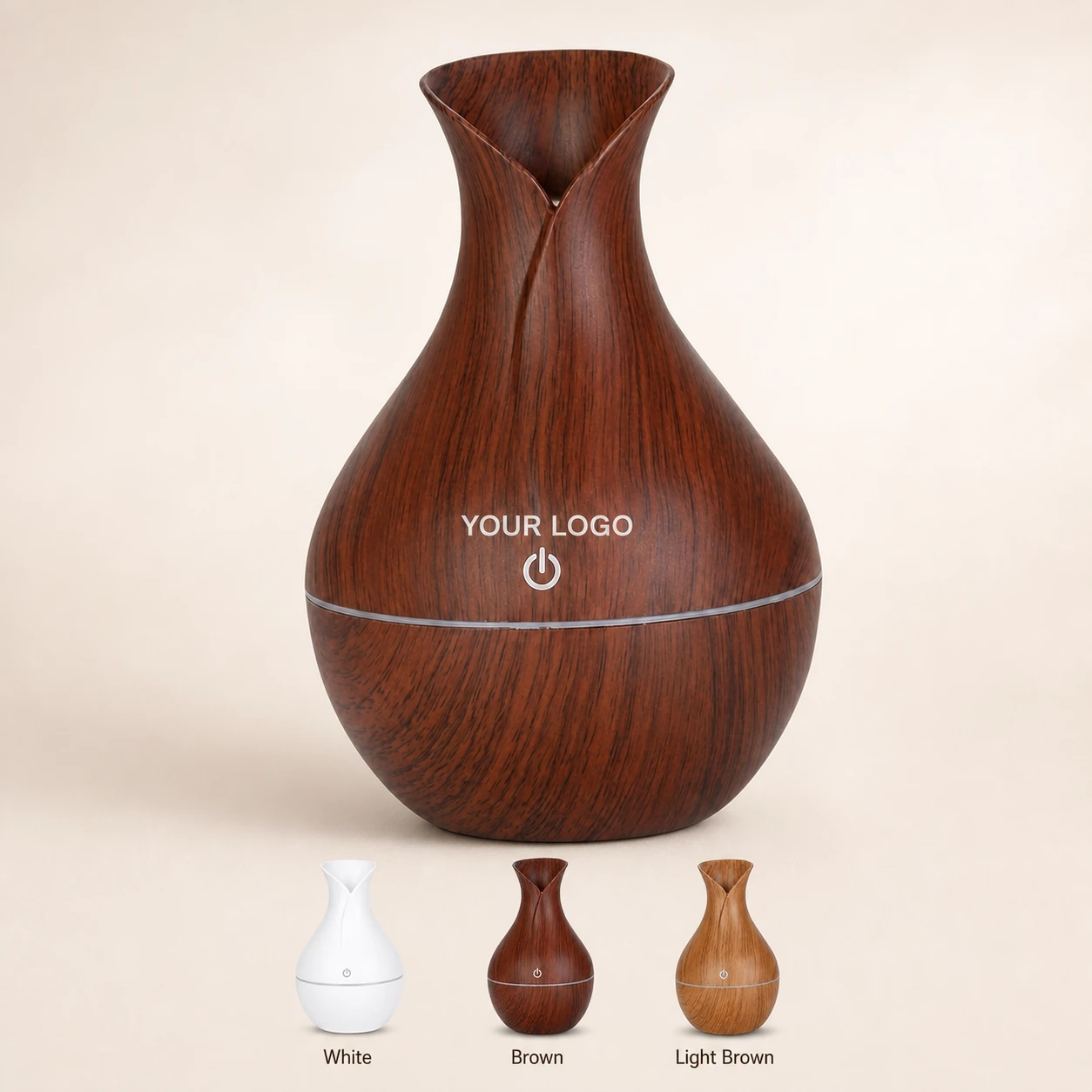 Plastic LED Wooden Aroma Diffuser Humidifier