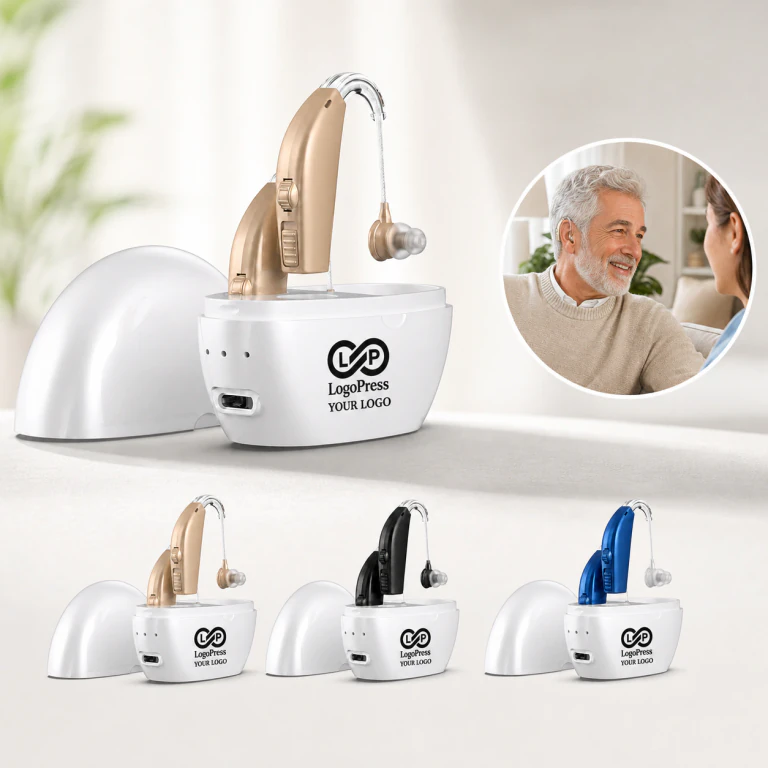 Portable Seniors Hearing Amplifier, Soft ABS, Charging Case