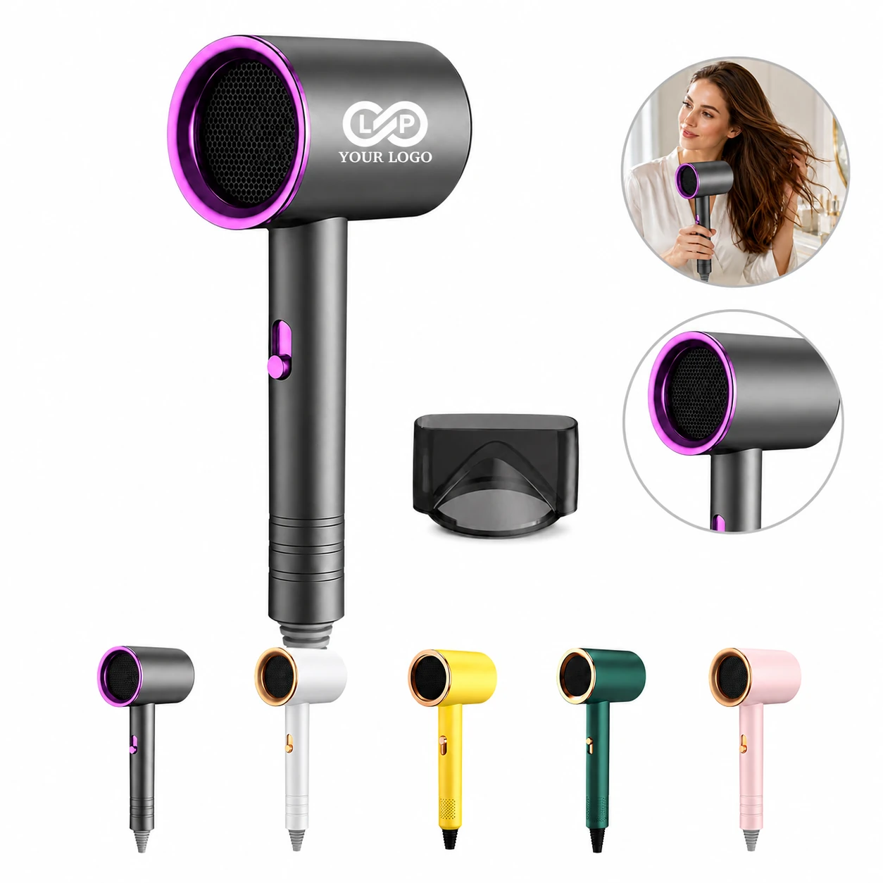 Fast Drying Quiet Negative Ions Hair Dryer, Keeps Hair Shiny