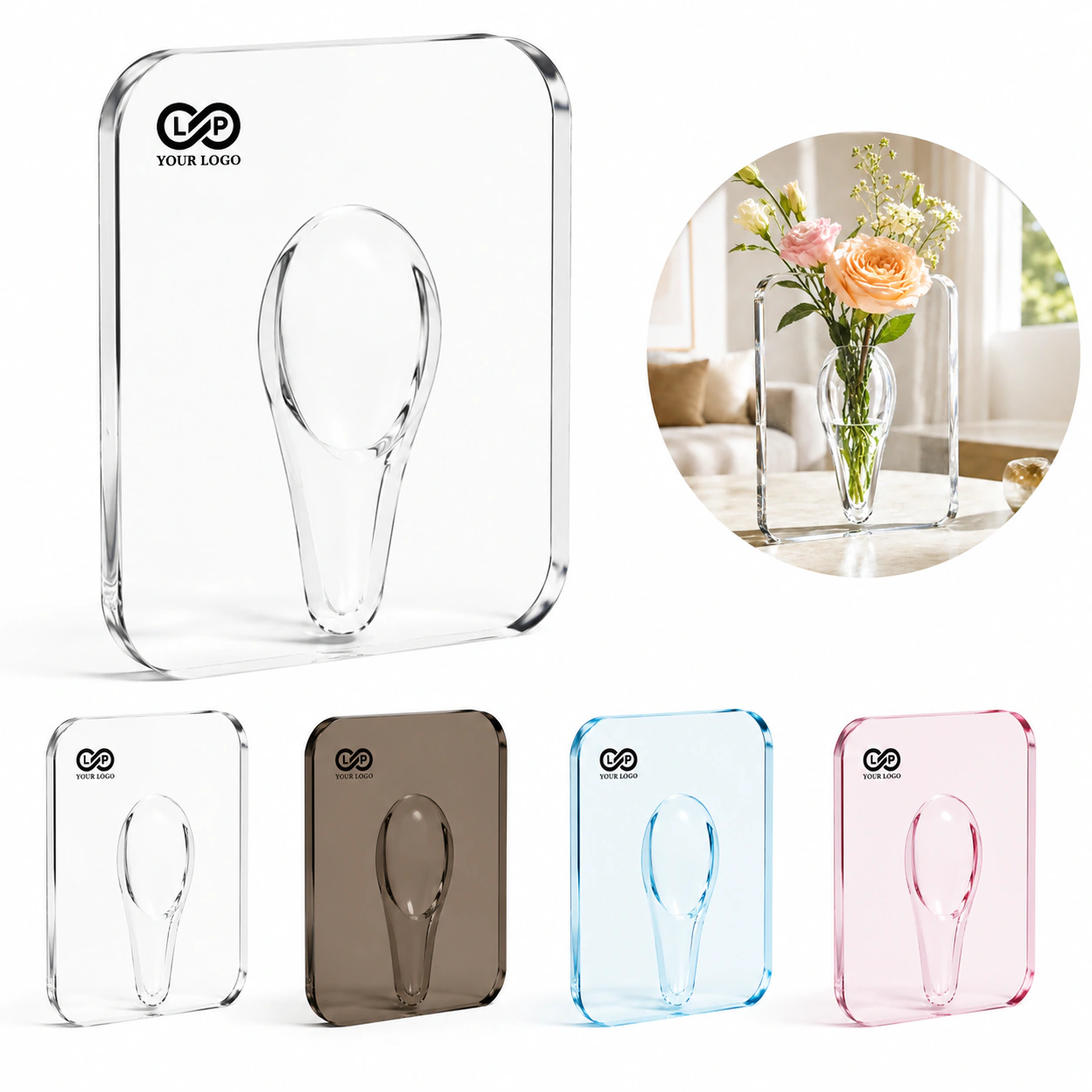High-Quality Plastic Photo Frame Shaped Flower Vase for Decor & Gifts