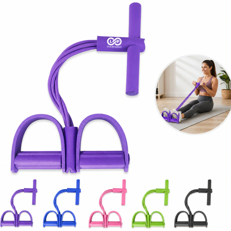 4 Tube Pedal Ankle Puller Resistance Band